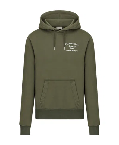 DIOR DIOR HOMME LOGO EMBROIDERED DRAWSTRING HOODIE