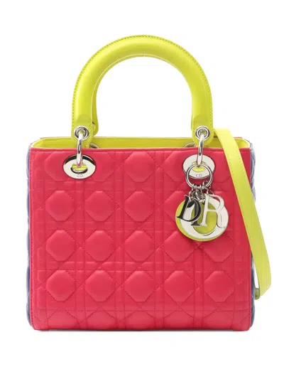 DIOR LADY DIOR COLOUR-BLOCK TWO-WAY HANDBAG