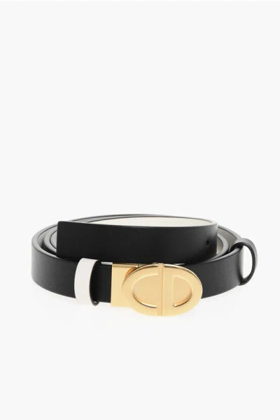 DIOR LEATHER FOREVER BELT WITH LOGOED BUCKLE 20MM