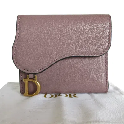 DIOR LEATHER WALLET (TRI-FOLD) (PRE-OWNED)