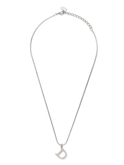 DIOR LOGO PENDANT NECKLACE