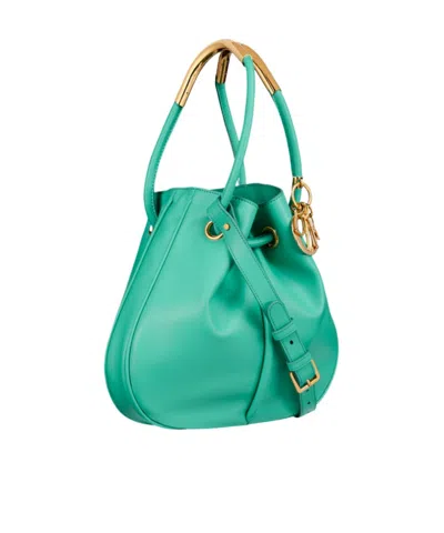 DIOR MEDIUM GOLD HOBO SHOULDER BAG