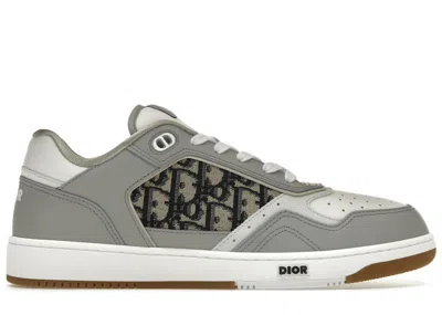 DIOR MEN'S DIOR B27 LOW GRAY SNEAKERS IN GREY/WHITE