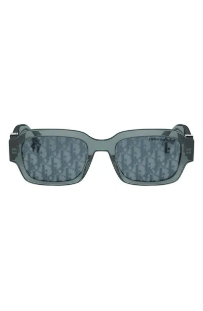 DIOR 'DIOR OBLIQUE S2I 52MM RECTANGULAR SUNGLASSES