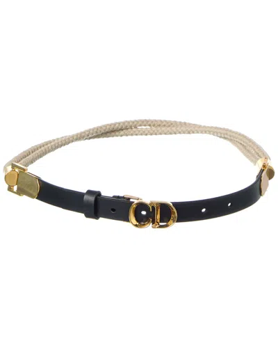 DIOR DIOR ROPE & LEATHER BELT