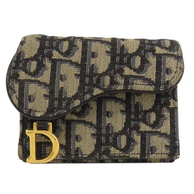 DIOR TROTTER CANVAS WALLET (BI-FOLD) (PRE-OWNED)