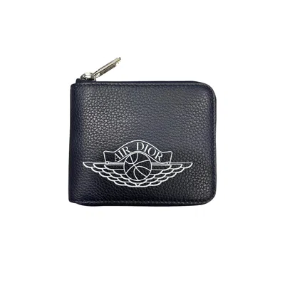 DIOR DIOR X AIR JORDAN WINGS ZIP WALLET 'NAVY'