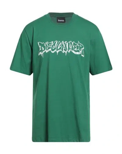DISCLAIMER DISCLAIMER MAN T-SHIRT GREEN SIZE XL COTTON