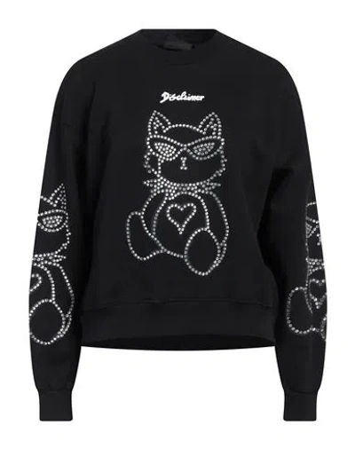 DISCLAIMER DISCLAIMER WOMAN SWEATSHIRT BLACK SIZE L COTTON