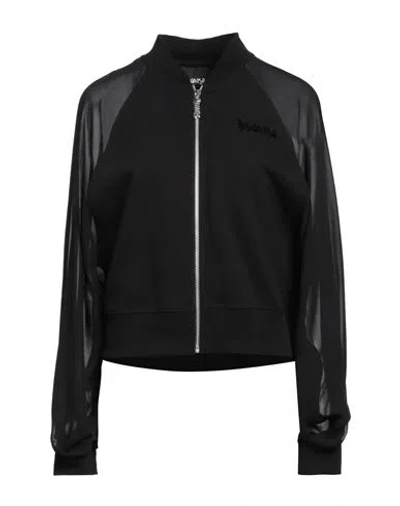 DISCLAIMER DISCLAIMER WOMAN SWEATSHIRT BLACK SIZE M COTTON