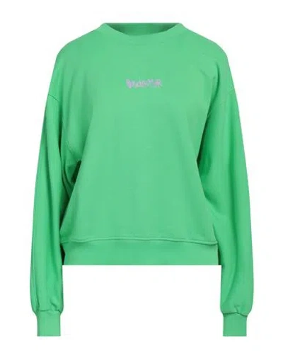 DISCLAIMER DISCLAIMER WOMAN SWEATSHIRT LIME GREEN SIZE L COTTON