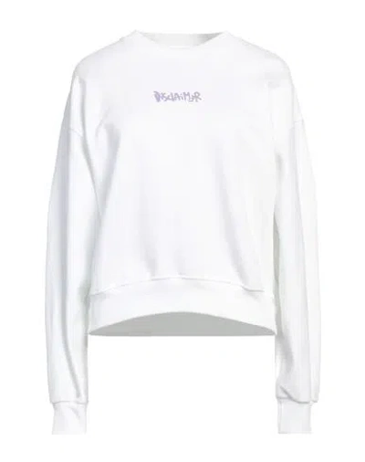 DISCLAIMER DISCLAIMER WOMAN SWEATSHIRT WHITE SIZE L COTTON