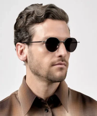 DITA DITA DTS150-A-02 VERS-ONE ANTIQUE SILVER - WHITE GOLD W SUNGLASSES