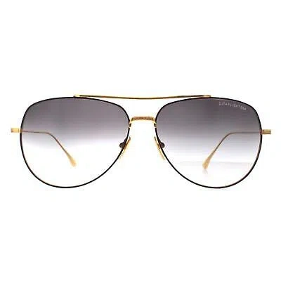 DITA DITA SUNGLASSES FLIGHT 004 7804 A BLACK YELLOW GOLD DARK GRAY TO CLEAR GRADIENT
