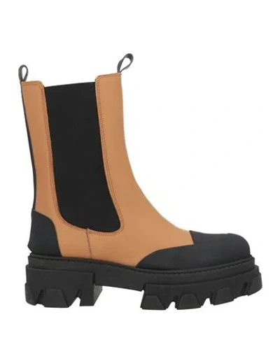 DIXIE DIXIE WOMAN ANKLE BOOTS TAN SIZE 8 TEXTILE FIBERS