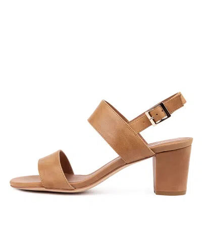DJANGO & JULIETTE DJANGO & JULIETTE CALONS LRG TAN LEATHER WOMENS SHOES DRESS SANDALS HEELED