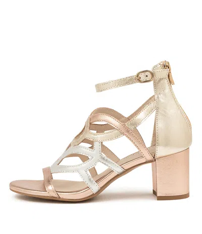 DJANGO & JULIETTE DJANGO & JULIETTE EMMIE METALLIC MULTI WOMENS SHOES DRESS SANDALS HEELED