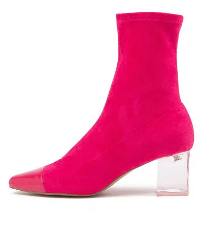 DJANGO & JULIETTE DJANGO & JULIETTE HARSON HOT PINK PATENT LEATHER BOOTS WOMENS SHOES DRESS