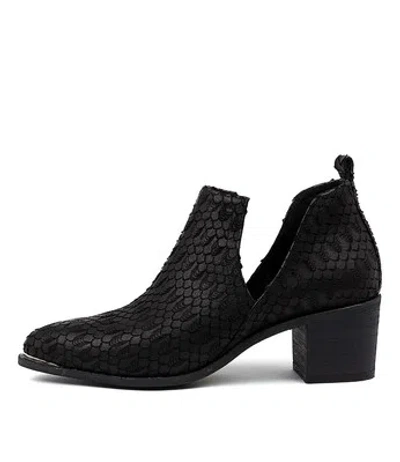 DJANGO & JULIETTE DJANGO & JULIETTE HENTON BLACK WOMENS SHOES CASUAL BOOTS ANKLE