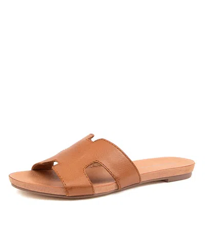 DJANGO & JULIETTE DJANGO & JULIETTE JAMEL DK TAN LEATHER WOMENS SHOES CASUAL