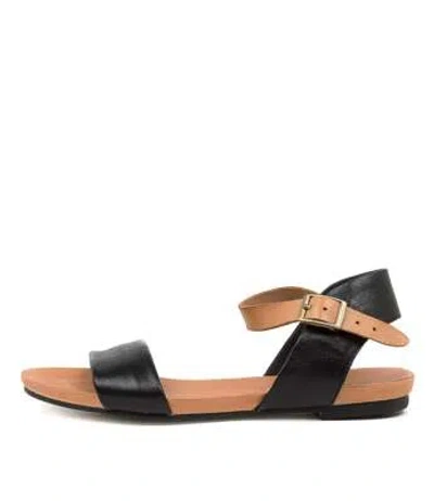 DJANGO & JULIETTE DJANGO & JULIETTE JINNIT BLACK TAN LEATHER BLACK TAN WOMENS SHOES CASUAL