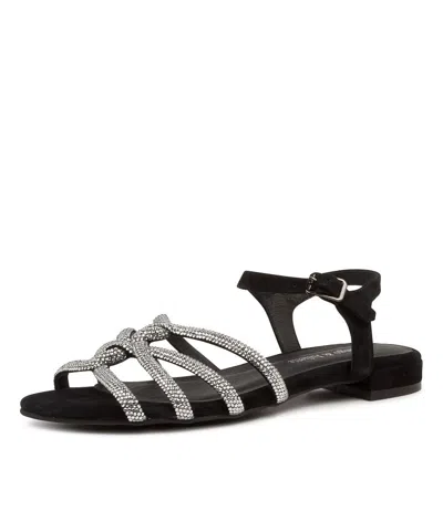 DJANGO & JULIETTE DJANGO & JULIETTE LIANNA BLACK SILVER SUEDE WOMENS SHOES CASUAL