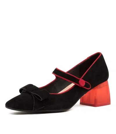 DJANGO & JULIETTE DJANGO & JULIETTE MANGER ORANGE FUCHSIA SUEDE HEELS WOMENS SHOES DRESS