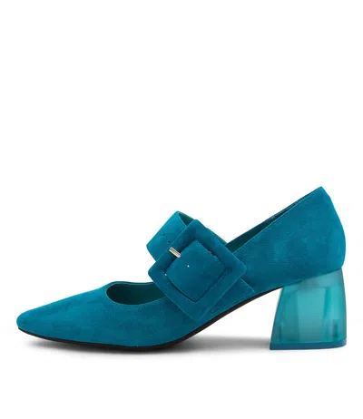 DJANGO & JULIETTE DJANGO & JULIETTE MILSOM PURPLE SUEDE HEELS WOMENS SHOES DRESS SHOES HEELED