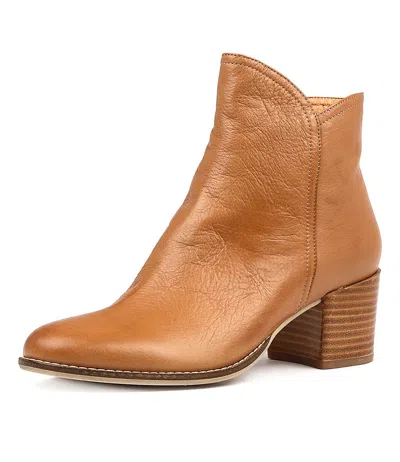 DJANGO & JULIETTE DJANGO & JULIETTE MOCKAS DK TAN LEATHER WOMENS SHOES CASUAL BOOTS ANKLE