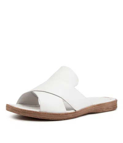 DJANGO & JULIETTE DJANGO & JULIETTE MOROTAI WHITE LEATHER WOMENS SHOES CASUAL