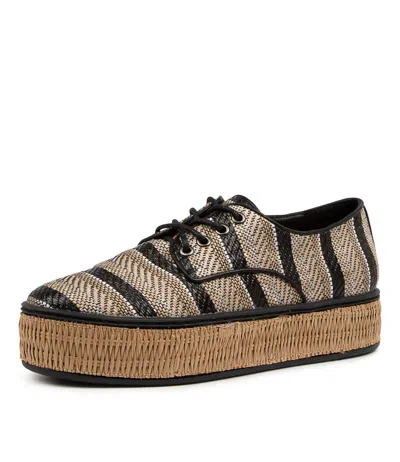 DJANGO & JULIETTE DJANGO & JULIETTE NORI NATURAL LATTE RAFFIA WOMENS SHOES CASUAL SHOES FLAT
