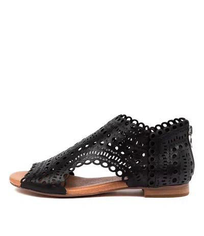 DJANGO & JULIETTE DJANGO & JULIETTE POWERS BLACK LEATHER WOMENS SHOES CASUAL