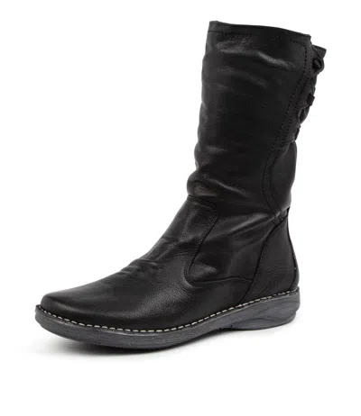 DJANGO & JULIETTE DJANGO & JULIETTE RANON CHOC CHOC WOMENS SHOES CASUAL BOOTS CALF