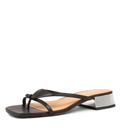 DJANGO & JULIETTE DJANGO & JULIETTE RAVI BLACK SILVER LEATHER WOMENS SHOES CASUAL