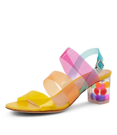 DJANGO & JULIETTE DJANGO & JULIETTE SKYTLES RAINBOW VINYLITE WOMENS SHOES DRESS SANDALS HEELED