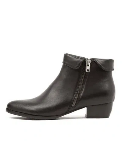 DJANGO & JULIETTE DJANGO & JULIETTE TWINZIP BLACK LEATHER BLACK WOMENS SHOES CASUAL