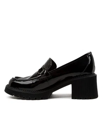 DJANGO & JULIETTE DJANGO & JULIETTE ZOEY BLACK PATENT LEATHER HEELS WOMENS SHOES CASUAL