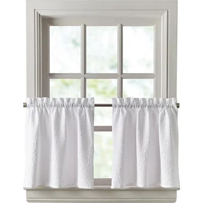 DKNY DKNY CHRYSANTHEMUM SET OF 2 FLORAL TIER CURTAINS