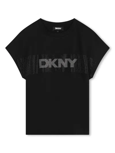 DKNY CRYSTAL-EMBELLISHED COTTON T-SHIRT