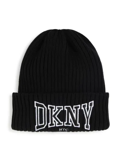DKNY LOGO-APPLIQUÉD BEANIE