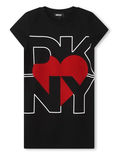 DKNY LOGO-PRINT T-SHIRT DRESS