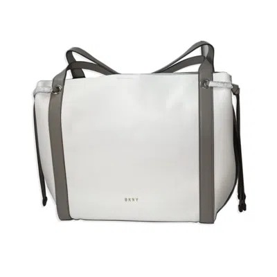DKNY LOPEZ LARGE WHITE LEATHER WOMEN'S SHOULDER BAG R02CMI73XGU