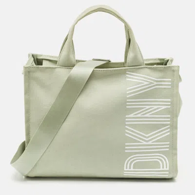 DKNY DKNY MINT GREEN CANVAS MEDIUM NOA TOTE