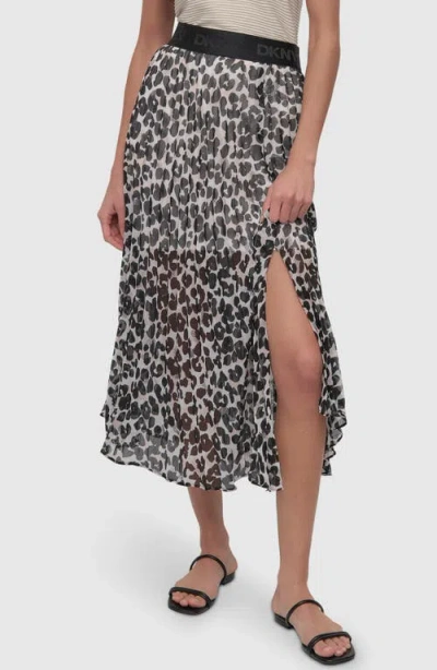 DKNY DKNY PRINT ASYMMETRIC MIDI SKIRT