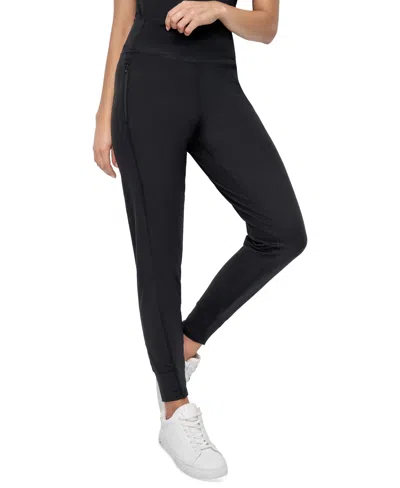 DKNY SPORT WOMEN'S BALANCE ZIP-POCKET COMPRESSION JOGGERS