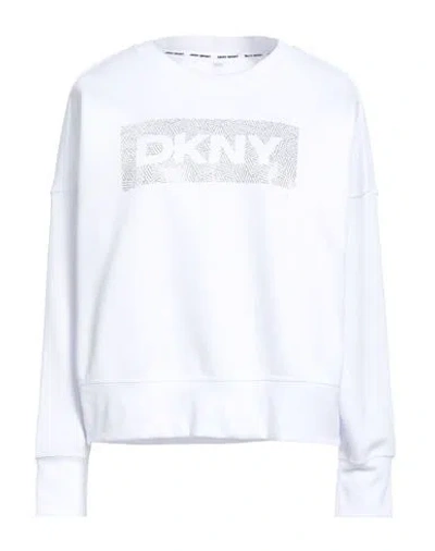 DKNY DKNY WOMAN SWEATSHIRT WHITE SIZE S COTTON, POLYESTER