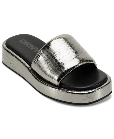 DKNY WOMEN'S LACHINE PLATFORM SLIDE SANDALS