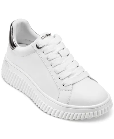 DKNY WOMEN'S LOBECO LACE-UP PLATFORM SNEAKERS