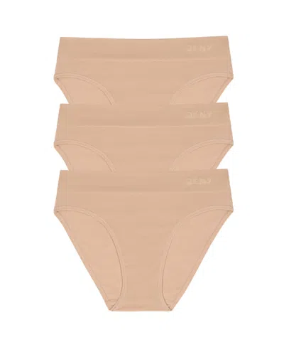 DKNY WOMEN'S SEAMLESS LITEWEAR HI CUT BRIEF UNDERWEAR 3 PACK DK5020P3