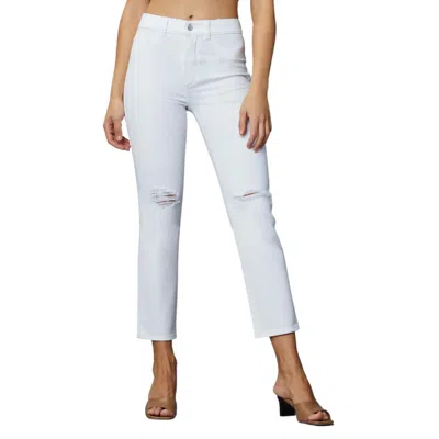 DL1961 - WOMEN'S PATTI STRAIGHT HIGH RISE JEAN IN WHITE DISTRESSED